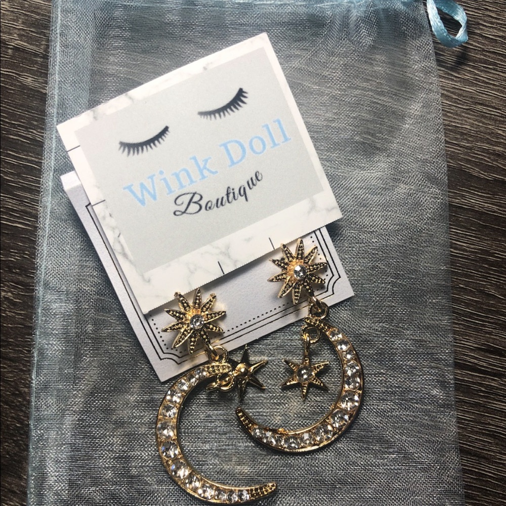 Star and moon earrings